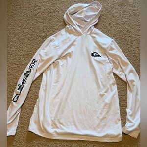 Boys Quiksilver Long Sleeve Hooded Rashguard size 14/large